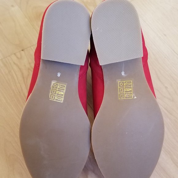 Jeffrey Campbell Oriley Red Nubuck Leather Booties Sz 8 - Picture 2 of 5